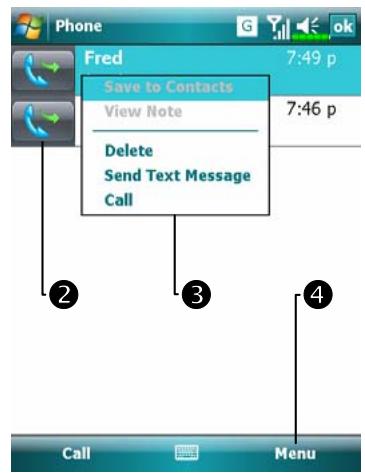 E-TEN X500 - Call from Speed Dial - 3