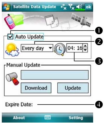 E-TEN X500 - Satellite Data Update - 1