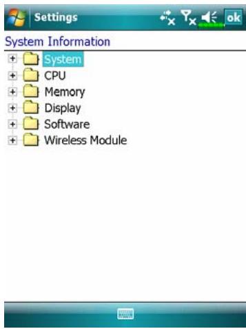 E-TEN X500 - System Information - 1