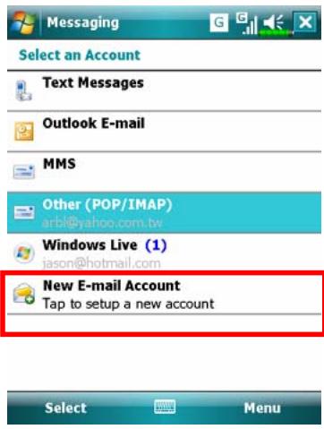 E-TEN X500 - E-mail Server Setup - 1