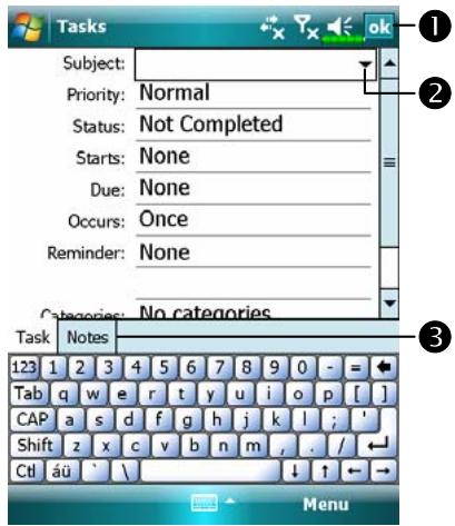 E-TEN X500 - Create a Task - 1
