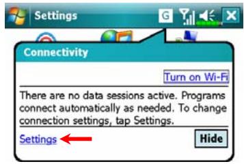 E-TEN X500 - Starting GPRS Connection - 2
