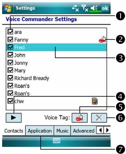 E-TEN X500 - Contacts Settings Page - 1