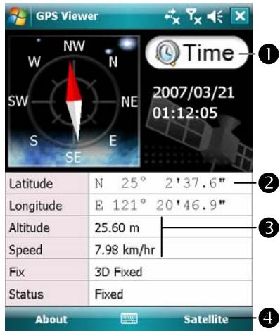 E-TEN X500 - Tap Programs, GPS, and then GPS Viewer. - 1
