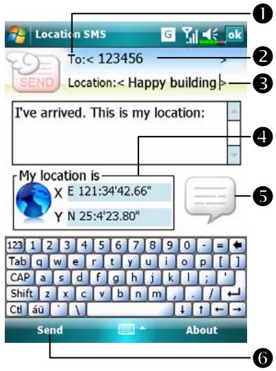 E-TEN X500 - Location SMS - 1