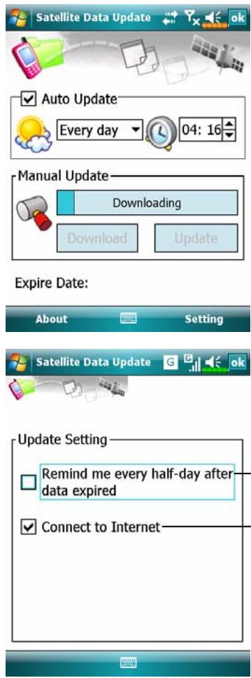 E-TEN X500 - Satellite Data Update - 2