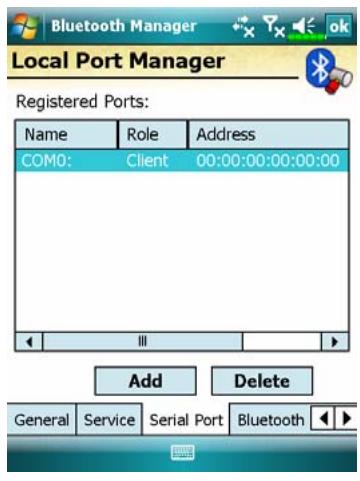 E-TEN X500 - Tap the Service tab - 1