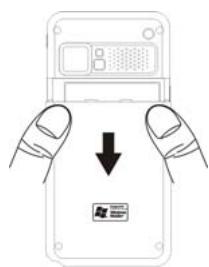 E-TEN X500 - Re-installation or Replacing the Battery - 1