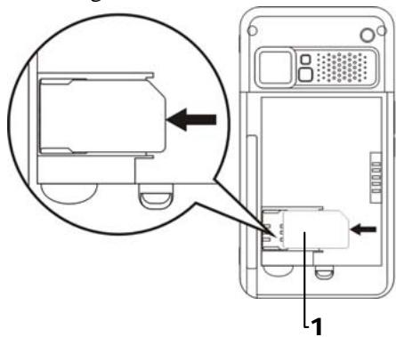 E-TEN X500 PLUS - Installing and Removing the SIM Card - 1