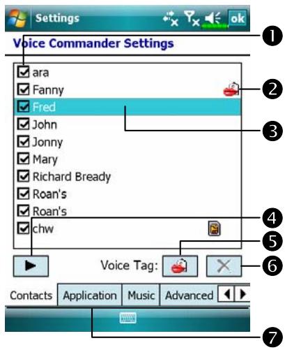 E-TEN X500 PLUS - Contacts Settings Page - 1