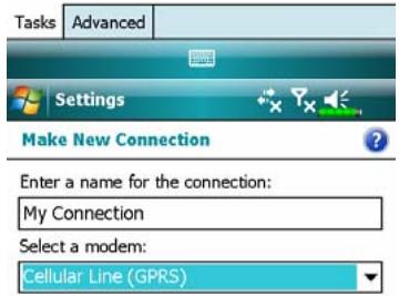 E-TEN X500 PLUS - Tap, Settings, the Connections tab, and then Connection Wizard. - 4