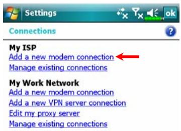 E-TEN X500 PLUS - Tap, Settings, the Connections tab, and then Connection Wizard. - 3