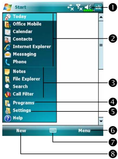 E-TEN X500 PLUS - Navigation Bar and Command Bar - 1