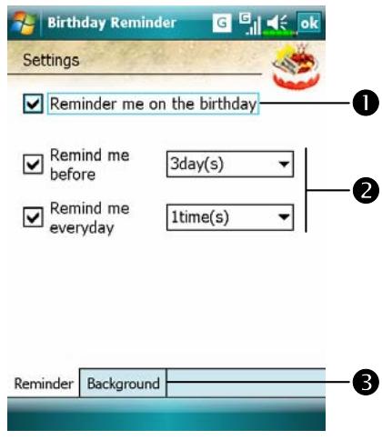 E-TEN X500 PLUS - Birthday Reminder - 2