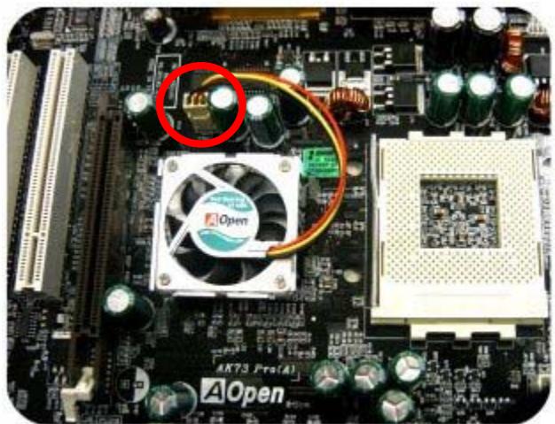 AOPEN AK73A - Connecteur CPU et ventilateur de boitier (avec h/w monitoring) - 2