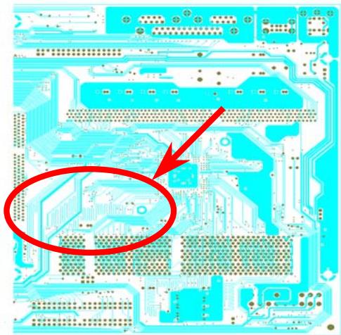 AOPEN AK73A - Disposition (mur d'isoler fréquence) - 1