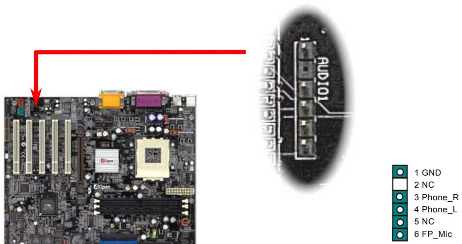 AOPEN AK73A - Audio de panneau avant - 1