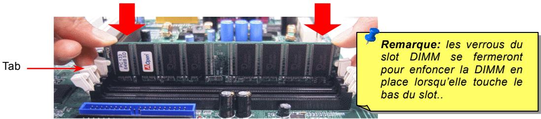 AOPEN AK73A - Comment installer les modules mémoire - 2