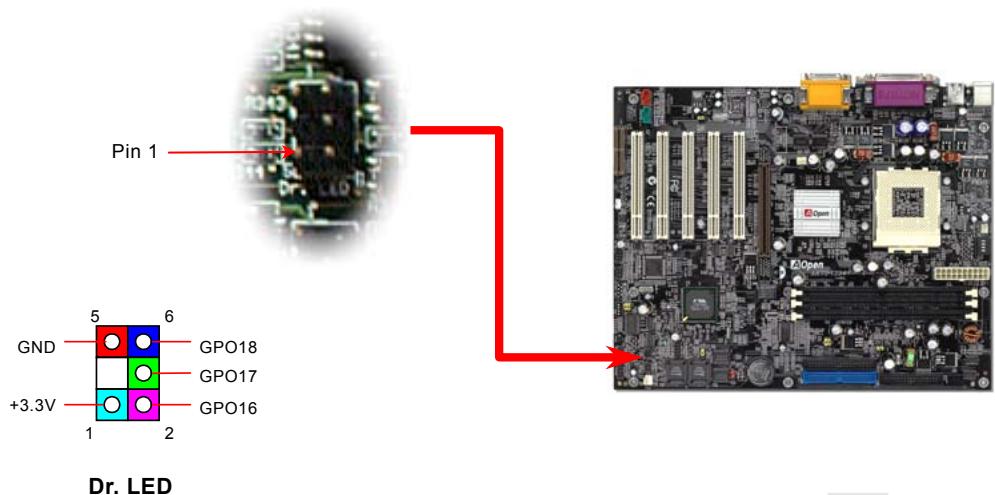 AOPEN AK73A - Connecteur Dr. LED - 1