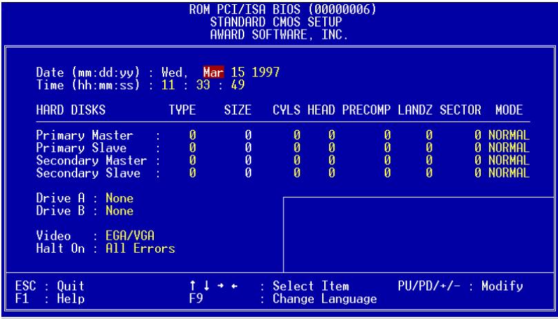 AOPEN AX34PRO - Standard CMOS Setup - 3