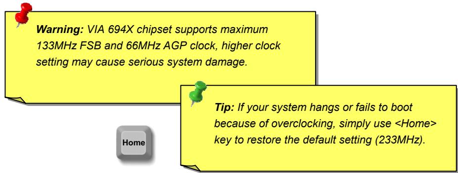 AOPEN AX34PRO - Setting CPU Frequency - 1