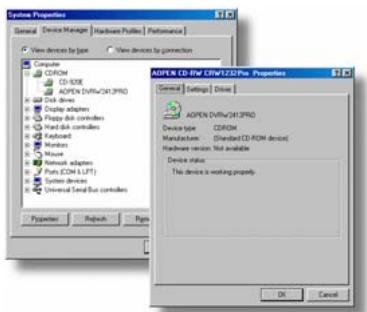 AOPEN DRW2412PRO - Confirming the firmware version - 1