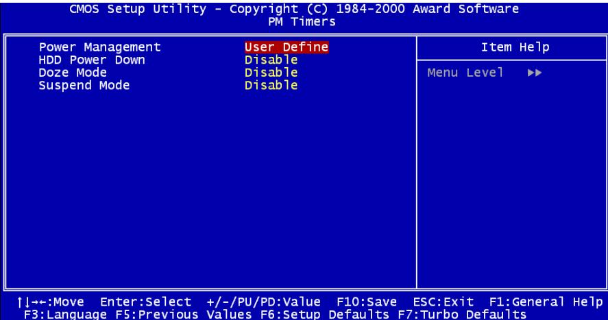 AOPEN MX33 - Power Management > PM Timers - 1