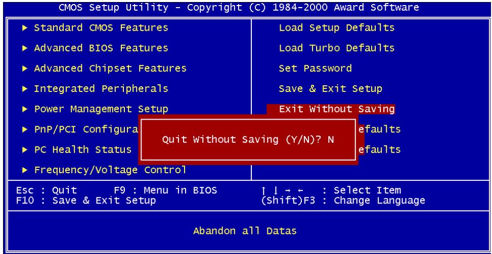 AOPEN MX33 - Exit without Saving - 1