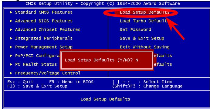 AOPEN MX33 - Load Setup Defaults - 1