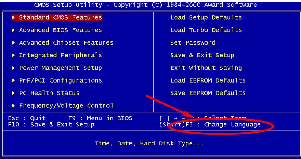 AOPEN MX33 - Change Language - 2