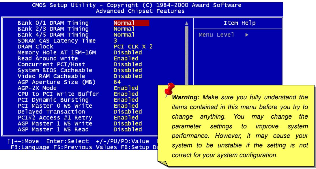 AOPEN MX33 - Advanced Chipset Features Setup - 1