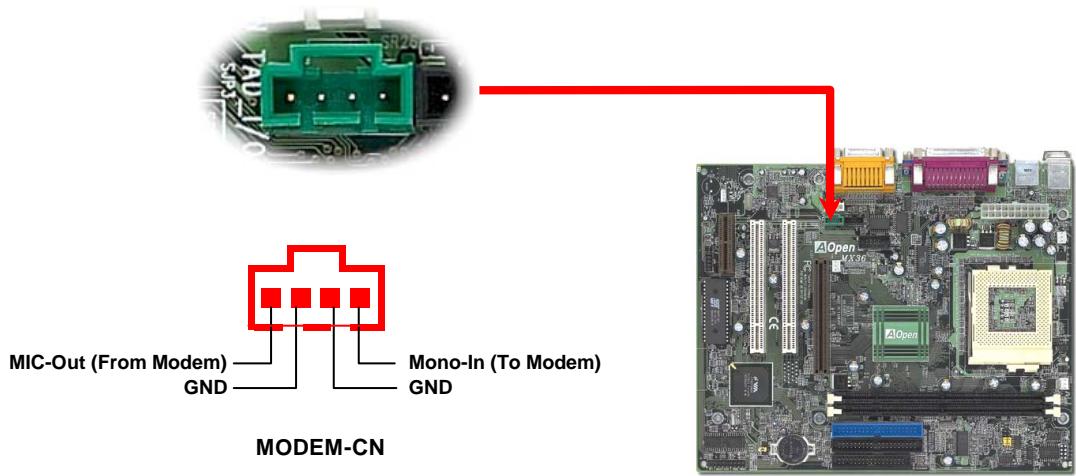 AOPEN MX36L - Connecteur modem audio - 1