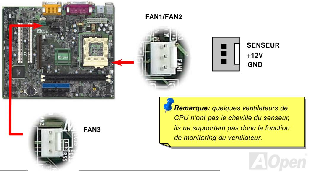AOPEN MX36L - Connecteur CPU et ventilateur de boîtier (avec h/w monitoring) - 1