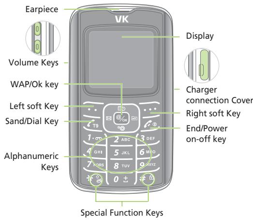 VK MOBILE VK2000 - Phone Layout and Keys Function - 1