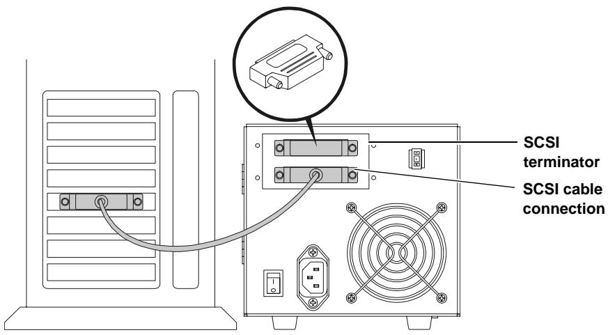 QUANTUM DLT-S4 - Connecting the Tape Drive to the Host Computer and Terminating the SCSI Bus - 1