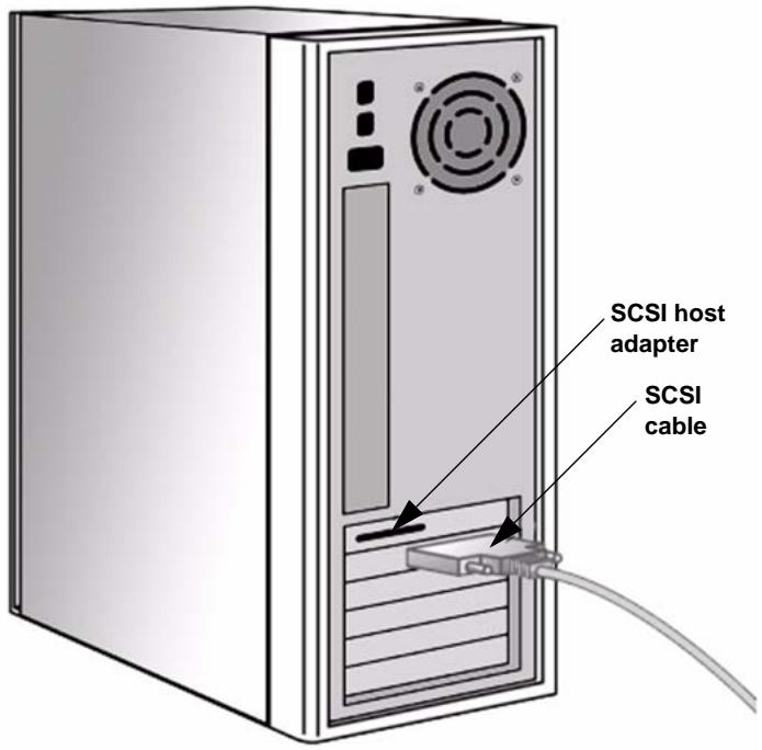 QUANTUM DLT-V4 - Connecting the SCSI Interface Cables - 2