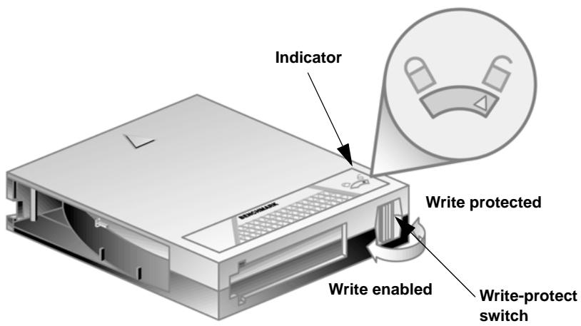 QUANTUM DLT-V4 - Write-Protecting the Data Cartridge - 1