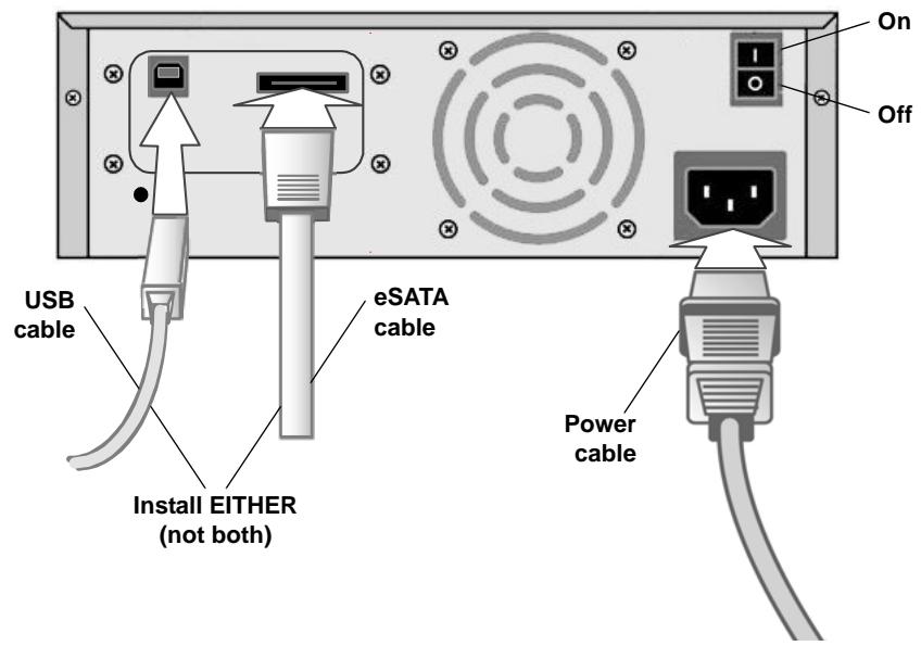 QUANTUM DLT-V4 - Installing the Tabletop USB/eSATA Tape Drive - 1