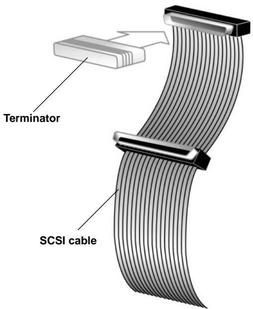 QUANTUM DLT-V4 - Terminating the Internal SCSI Tape Drive - 1