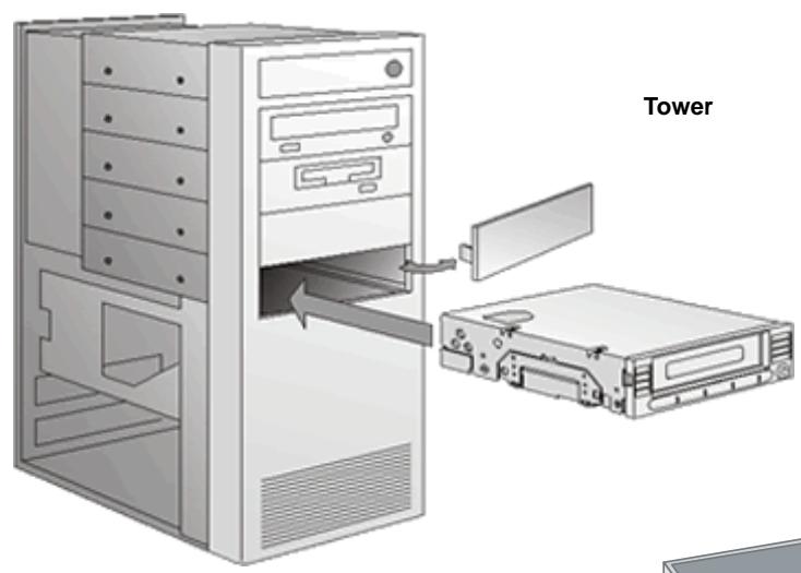 QUANTUM DLT-V4 - Installing the Internal SATA-to-USB Tape Drive - 2