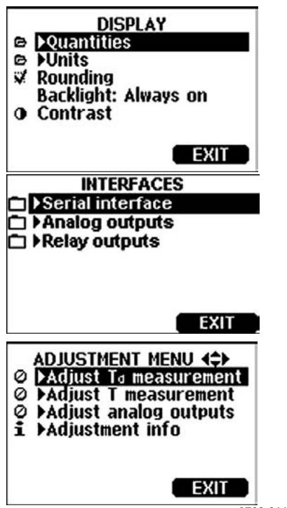 VAISALA DMT340 - Menu and Navigation - 2