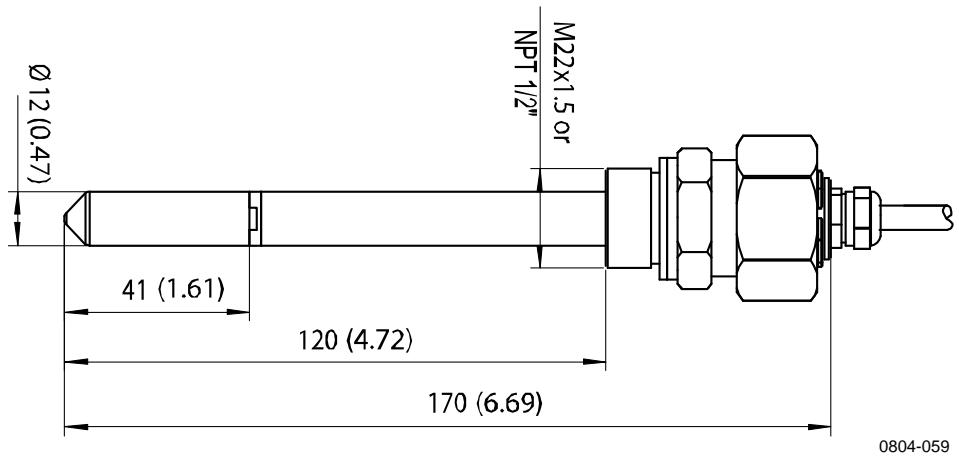 VAISALA DMT340 - Dimensions (mm/inch) - 7