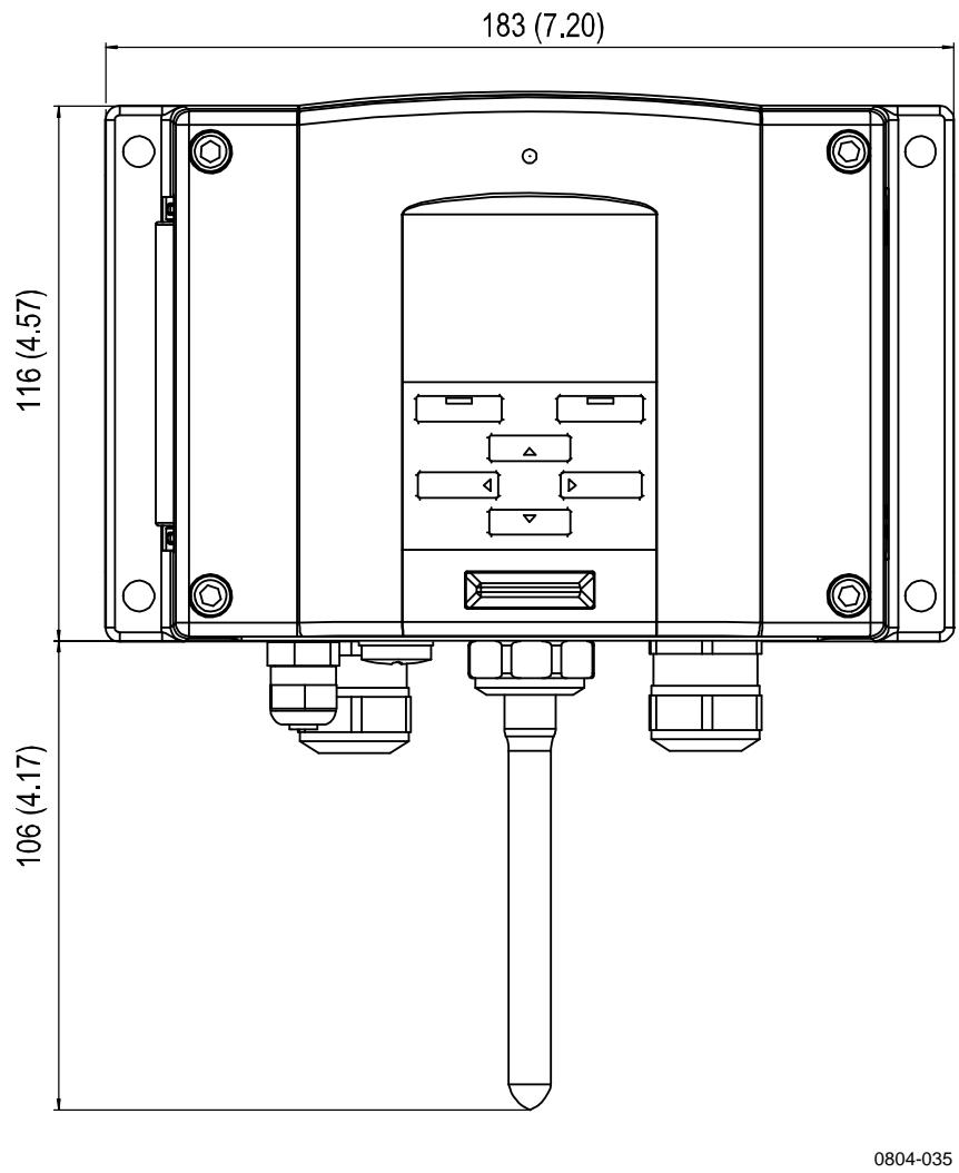 VAISALA HMT330 - Dimensions (mm/inch) - 3