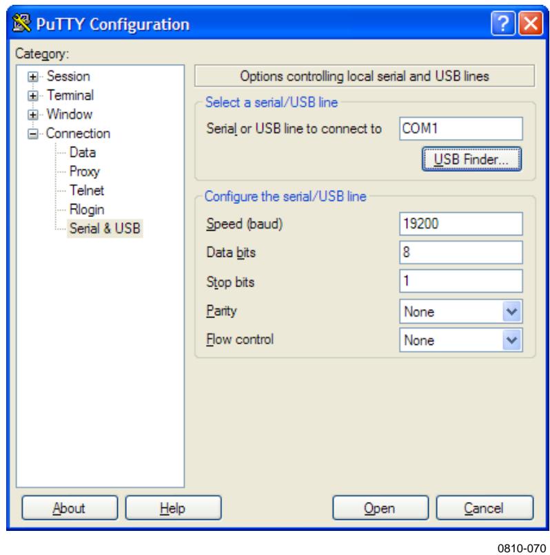 VAISALA HMT330 - Opening a Serial/USB connection - 1
