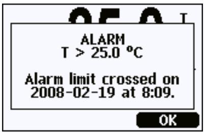 VAISALA HMT330 - Display Alarms - 1