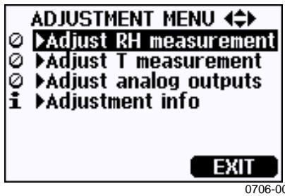 VAISALA HMT330 - Opening and Closing the Adjustment Mode - 2