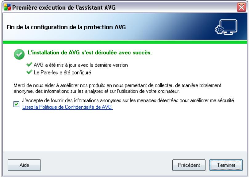 AVG 9 ANTI-VIRUS - La configuration de la protection AVG est terminée - 1