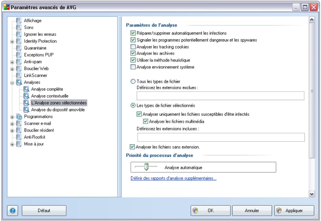 AVG 9 ANTI-VIRUS - Analyse zones sélectionnées - 1