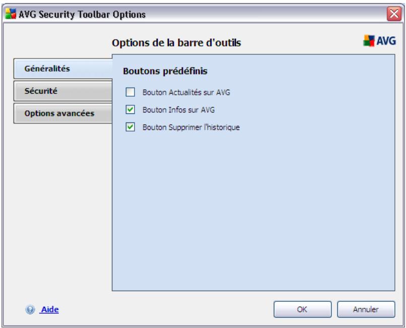 AVG 9 ANTI-VIRUS - Options de la barre d'outils de sécurité AVG - 1
