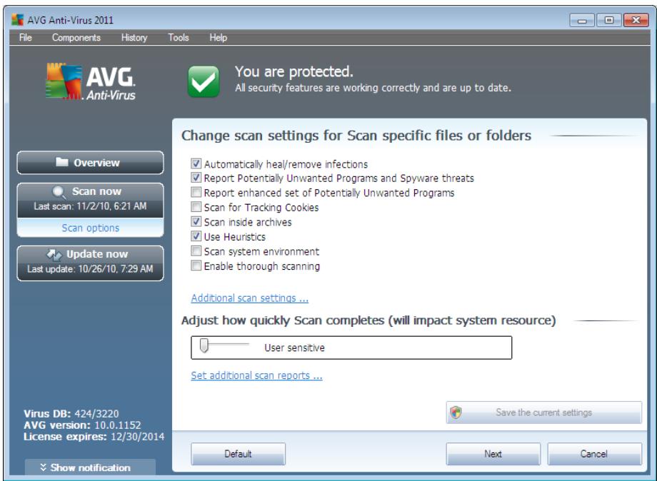 AVG ANTI-VIRUS 2011 - Scan configuration editing - 1